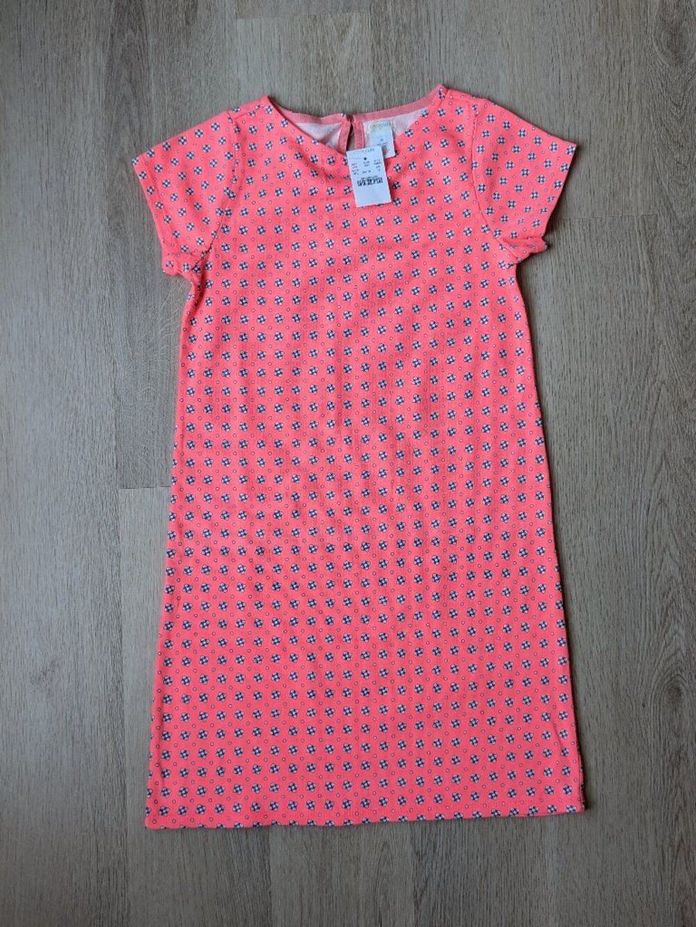 NWT J.Crew Crewcuts Neon Pink Floral Shift Dress Size 12 / Adult XXS XS